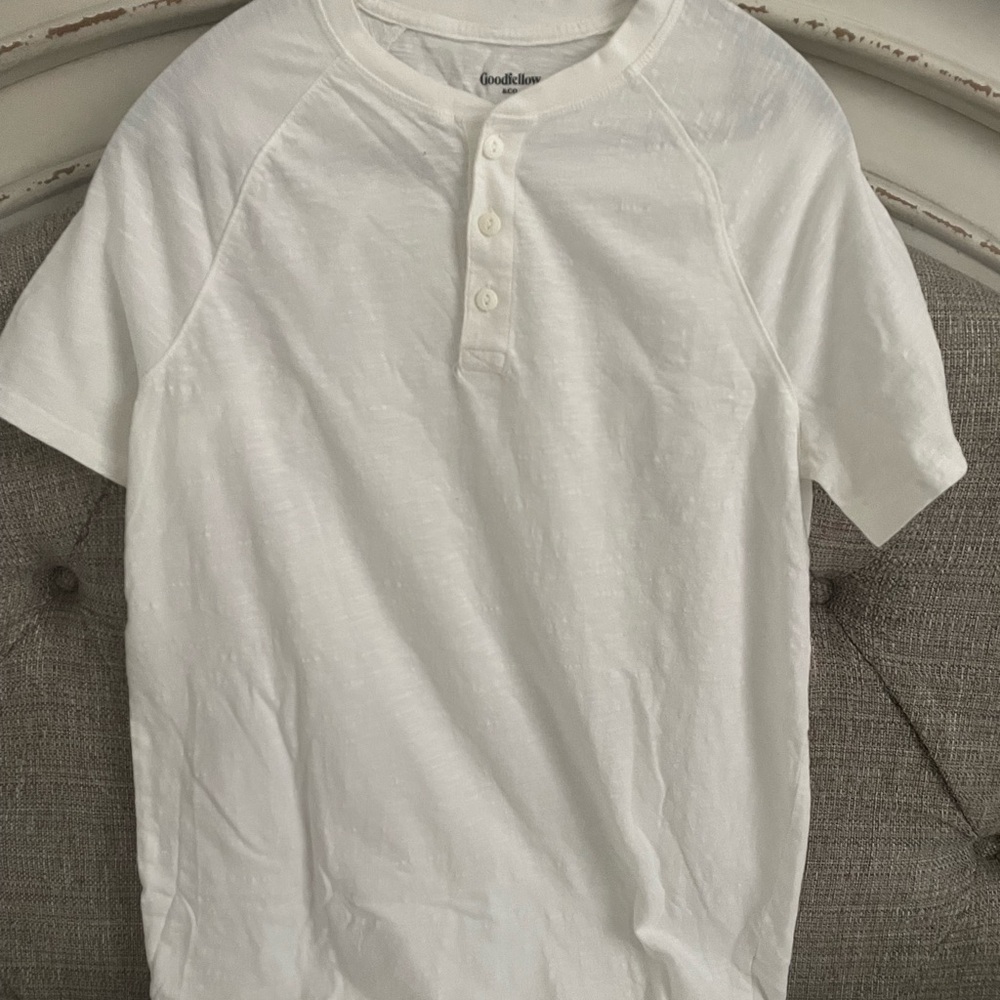 Goodfellow & Co White Henley Shirt
